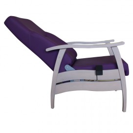 Fauteuil relax dossier inclinable mauve