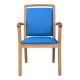 Chaise avec accoudoirs Loula bleue